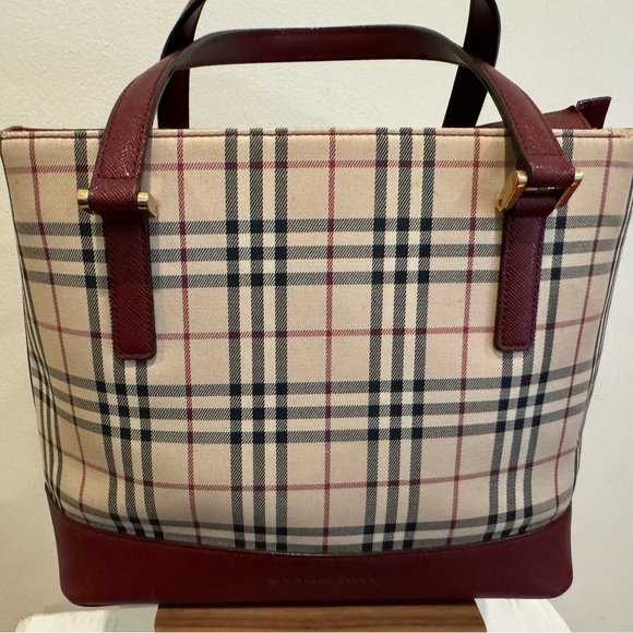 Authentic Vintage Burberry Handbag Bag Tote - Picture 5 of 16